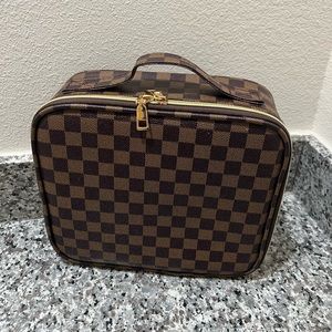 Checkered Cosmetic Bag